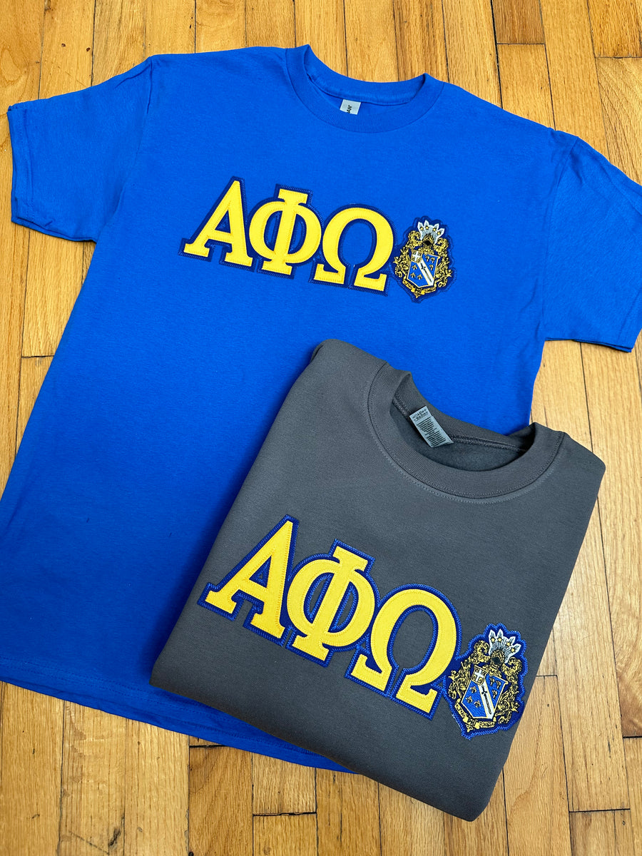 Alpha Phi Omega Crest Stitch Founding Date Apparel Campus