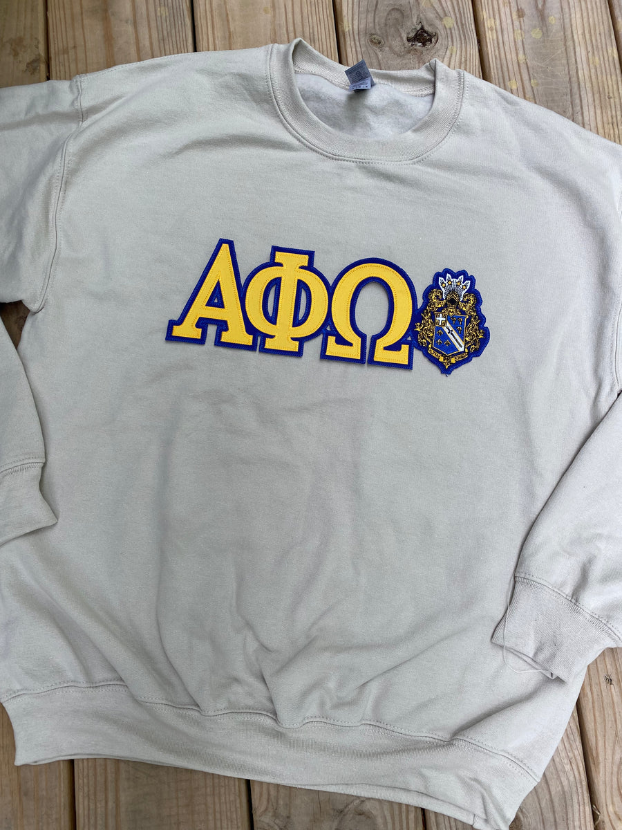 Alpha Phi Omega Crest Stitch Founding Date Apparel Campus