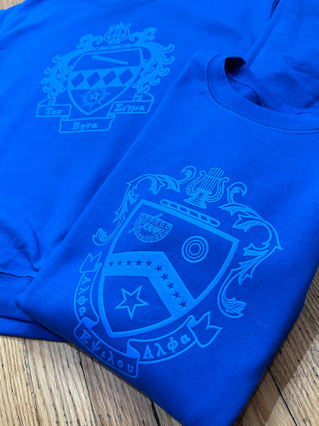 TBS KKPsi - 3D Puff Ink Crest Sweatshirts