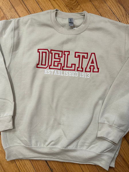 Delta Embroidered Sweatshirts