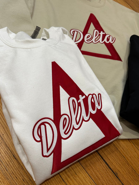 Delta Embroidered Sweatshirts