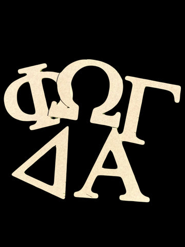 8" MDF Wooden Greek Letters