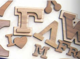 Paddle Wood Letters - Medium Double 1 1/2"