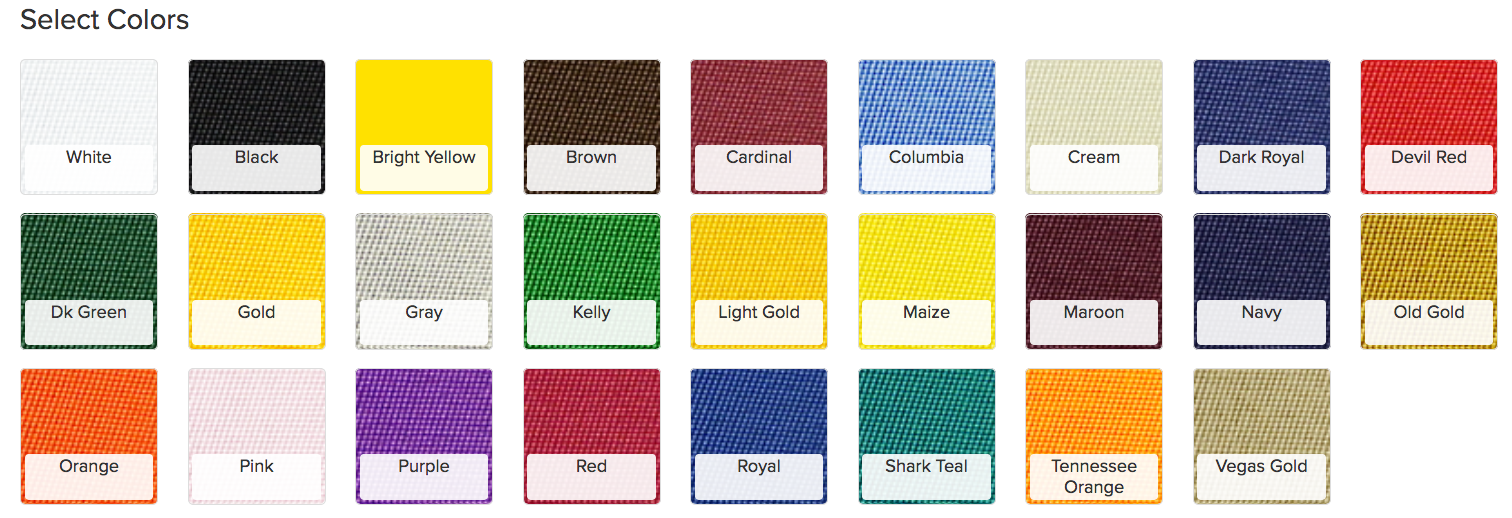 Fabric Color Options