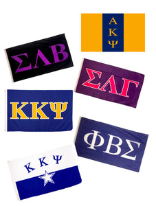 Greek Letter Flags 3'x5' - Music, Service, MGC and D9 Greeks