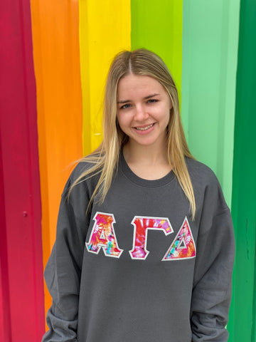 Riley Retro Sorority Stitch Sweatshirt