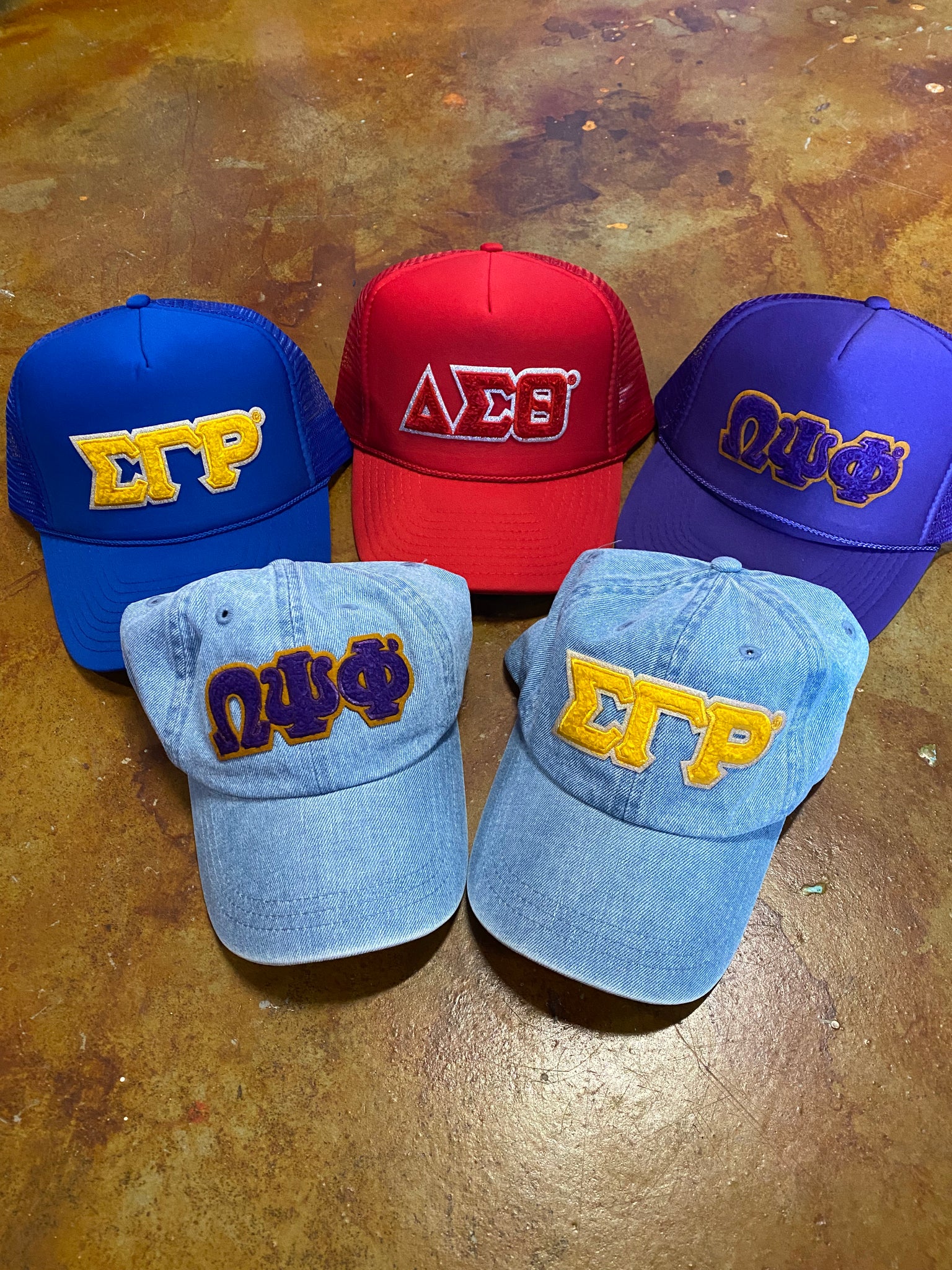 D9 - Chenille Lettered Hats (2 Styles)