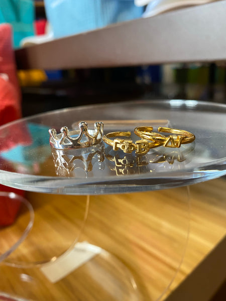 Sorority Jewelry - Gold Ring Adjustable