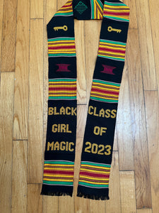 Kente Graduation Stole - Black Girl Magic 2023