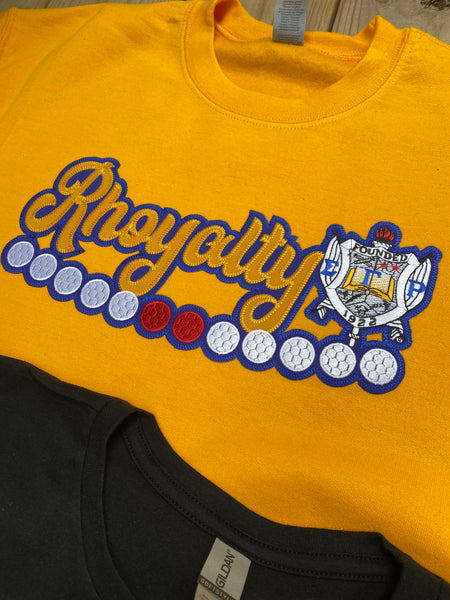 Rhoyalty Crest - Stitched Pearls and Ruby Apparel