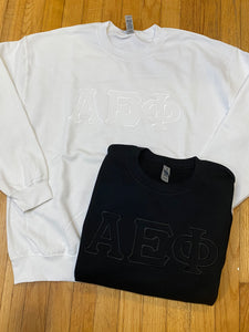 AEPhi - Tone on Tone Embroidered Sweatshirts