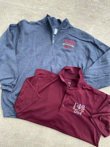Sorority Mom & Dad Embroidered Apparel