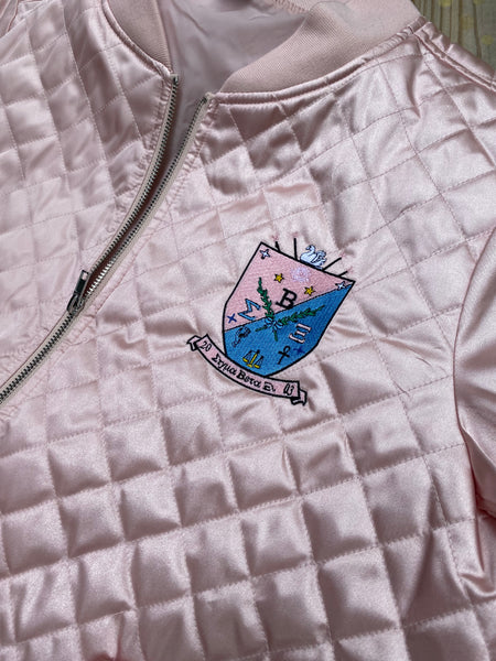 Sigma Beta Xi - Satin Pink Bomber Jacket