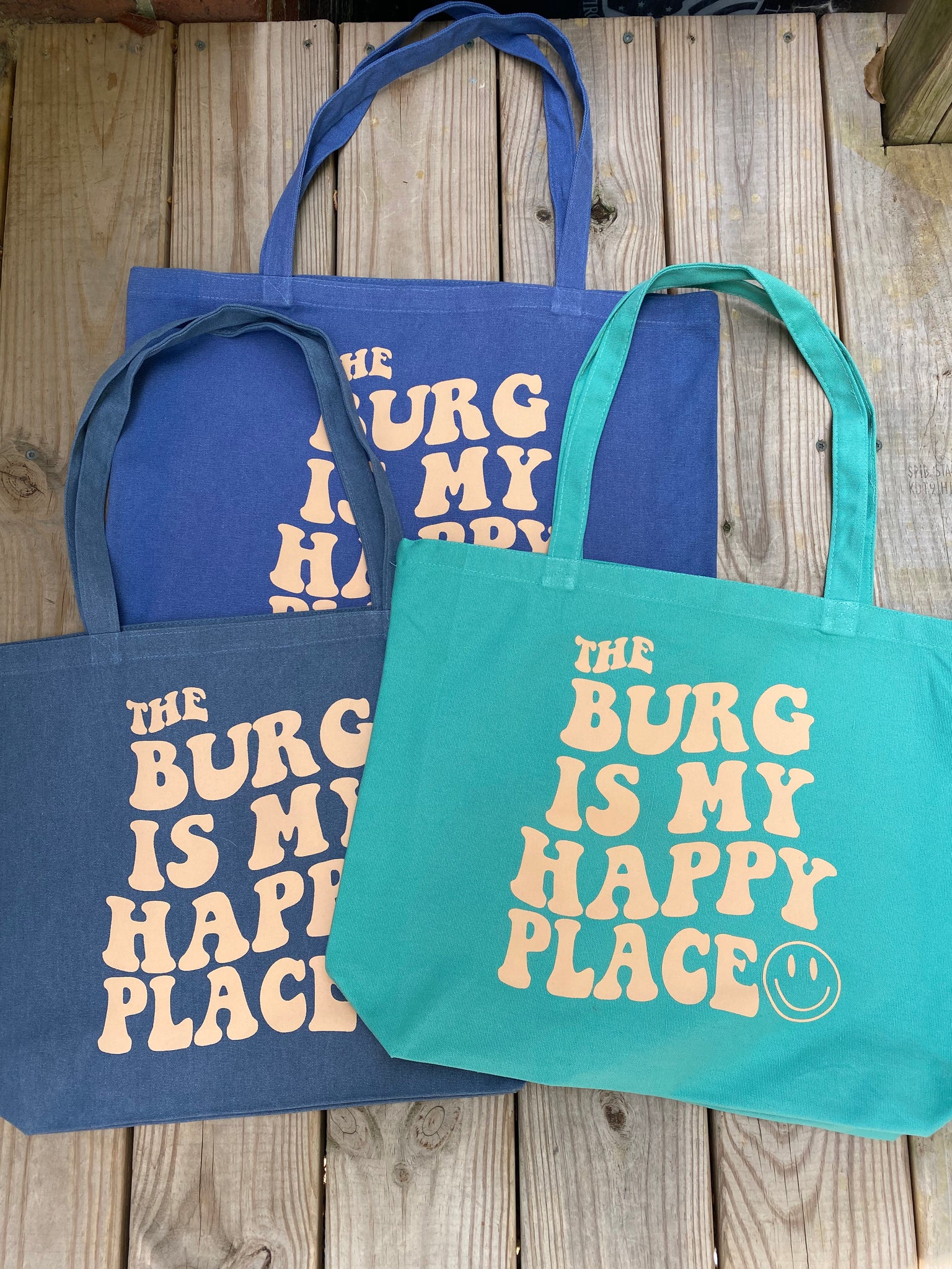 Happy Place Tote Bags - Williamsburg