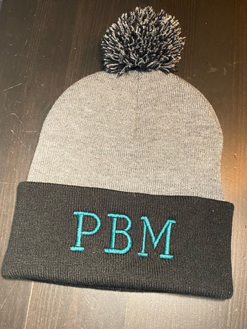 PBM - Striped Pom Beanie