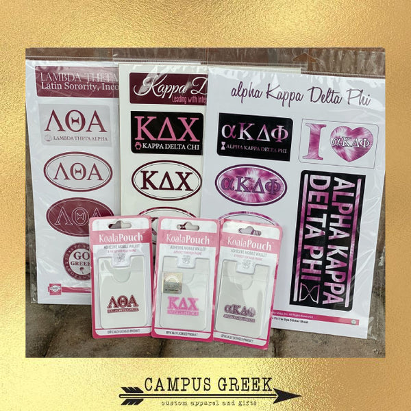 Sorority Gifts - MGC Phone Wallets or Sticker Sets